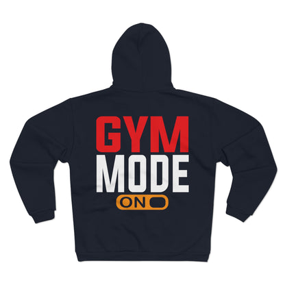 Gym Mode Unisex Hooded Zip Sweatshirt - Perfect for Active Lifestyles