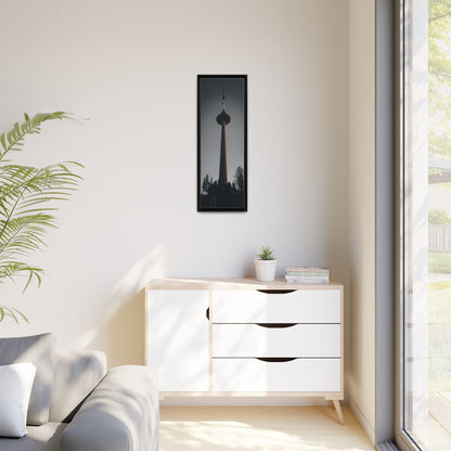 TV Tower Matte Canvas, Framed (Multi-color)