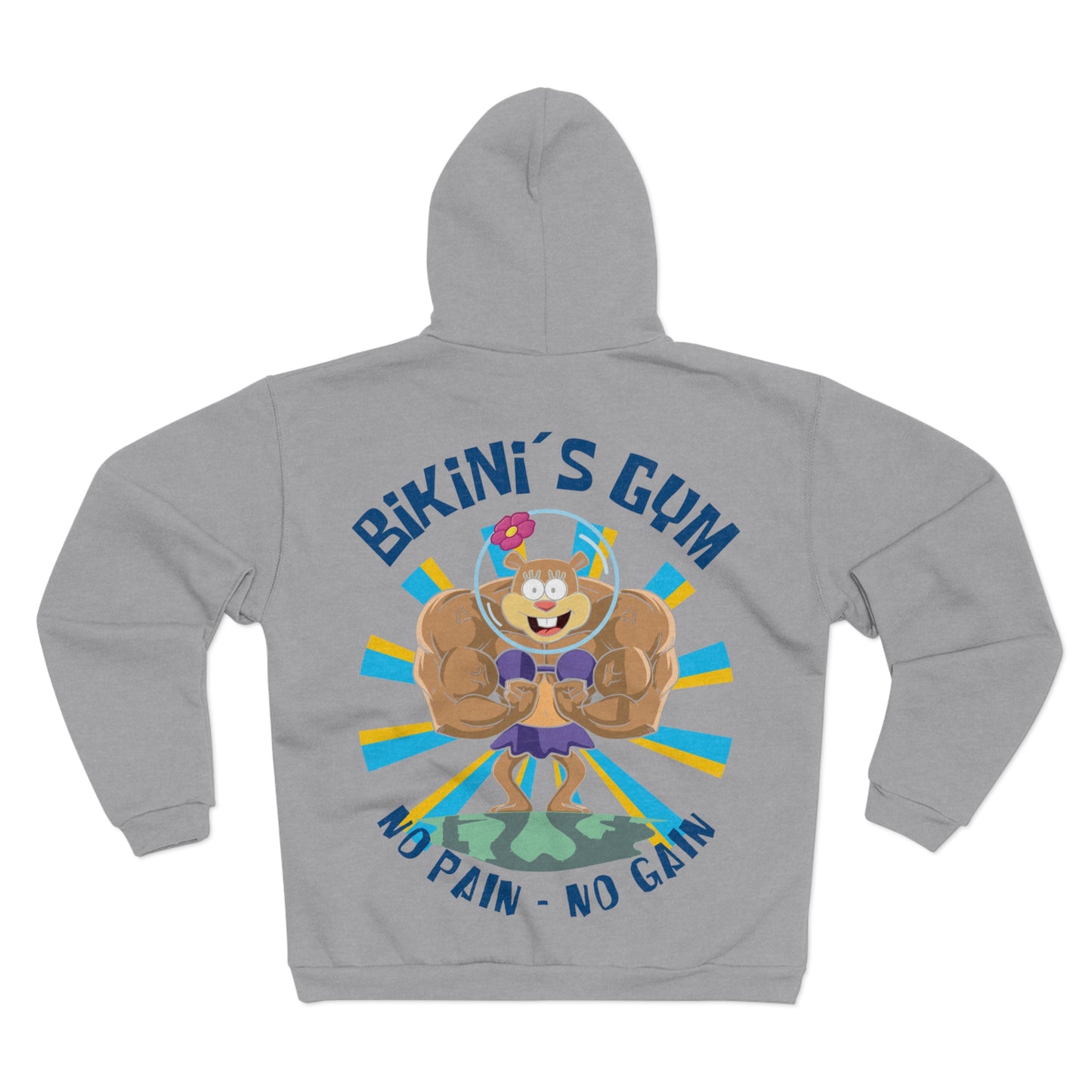 Bikini's Gum Motivational Unisex Hooded Zip Sweatshirt - No Pain No Gain