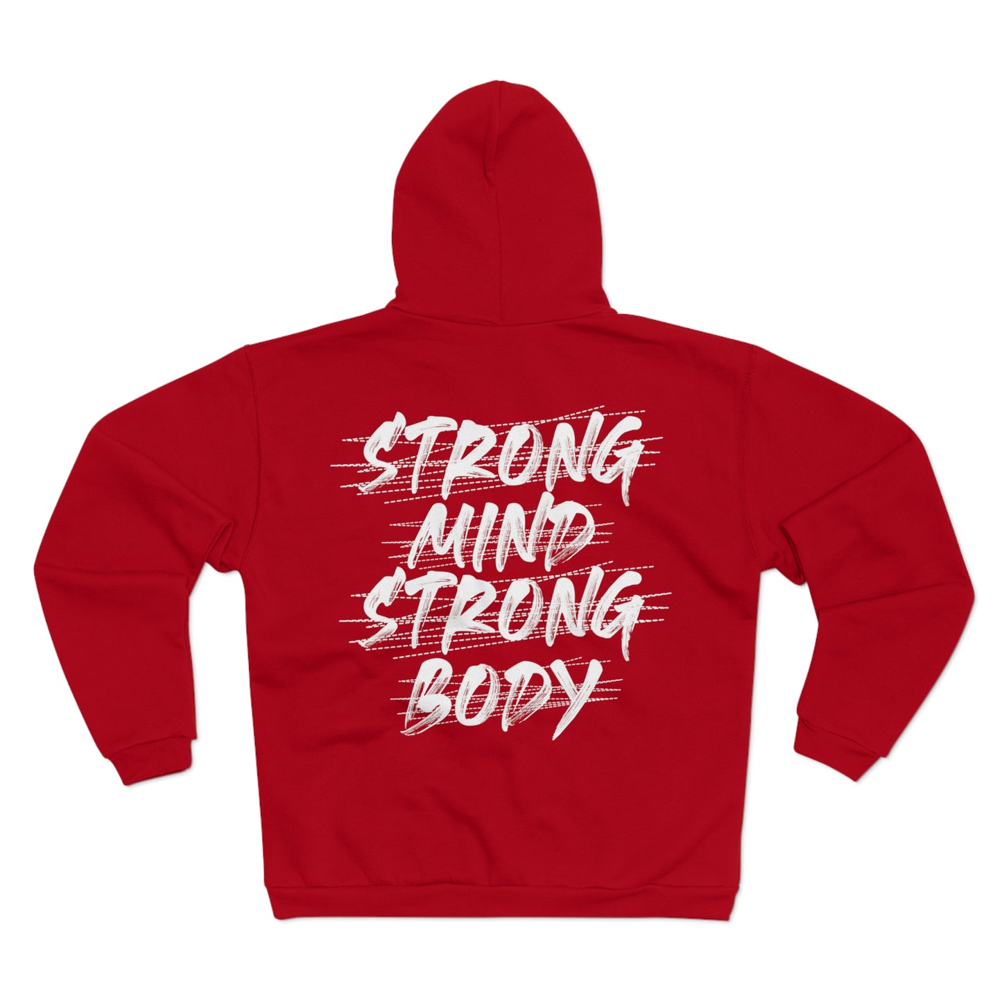 Strong Mind Strong Body Unisex Hooded Zip Sweatshirt - Motivational Fitness  Hoodie