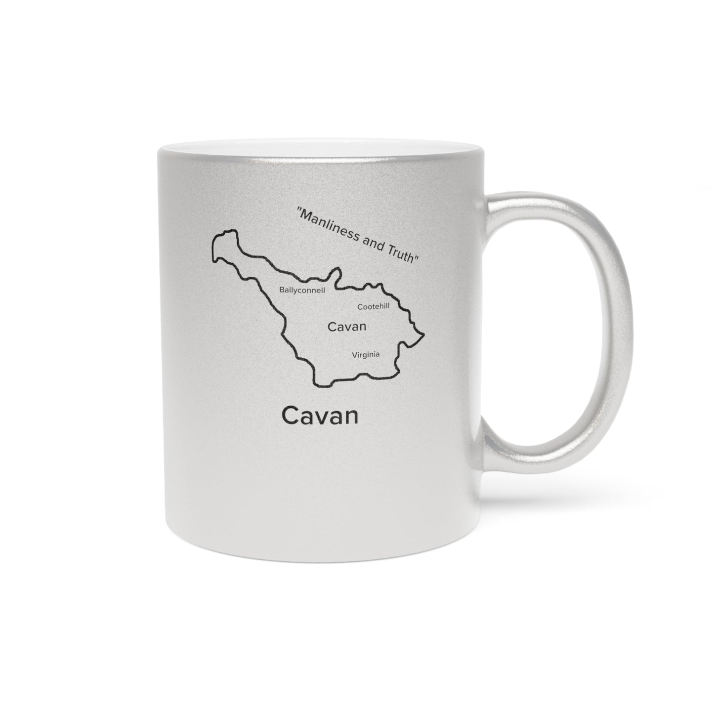 Cavan County Metallic Colour Mug - Silver/Gold - Perfect Gift for Coffee Lovers