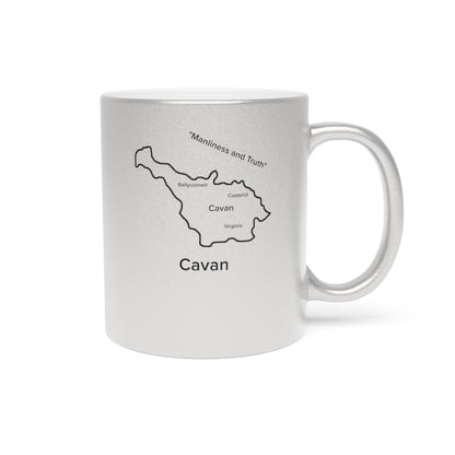 Cavan County Metallic Colour Mug - Silver/Gold - Perfect Gift for Coffee Lovers