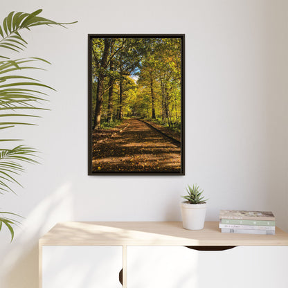 Listowel Town Park Autumn Matte Canvas, Framed (Multi-color)