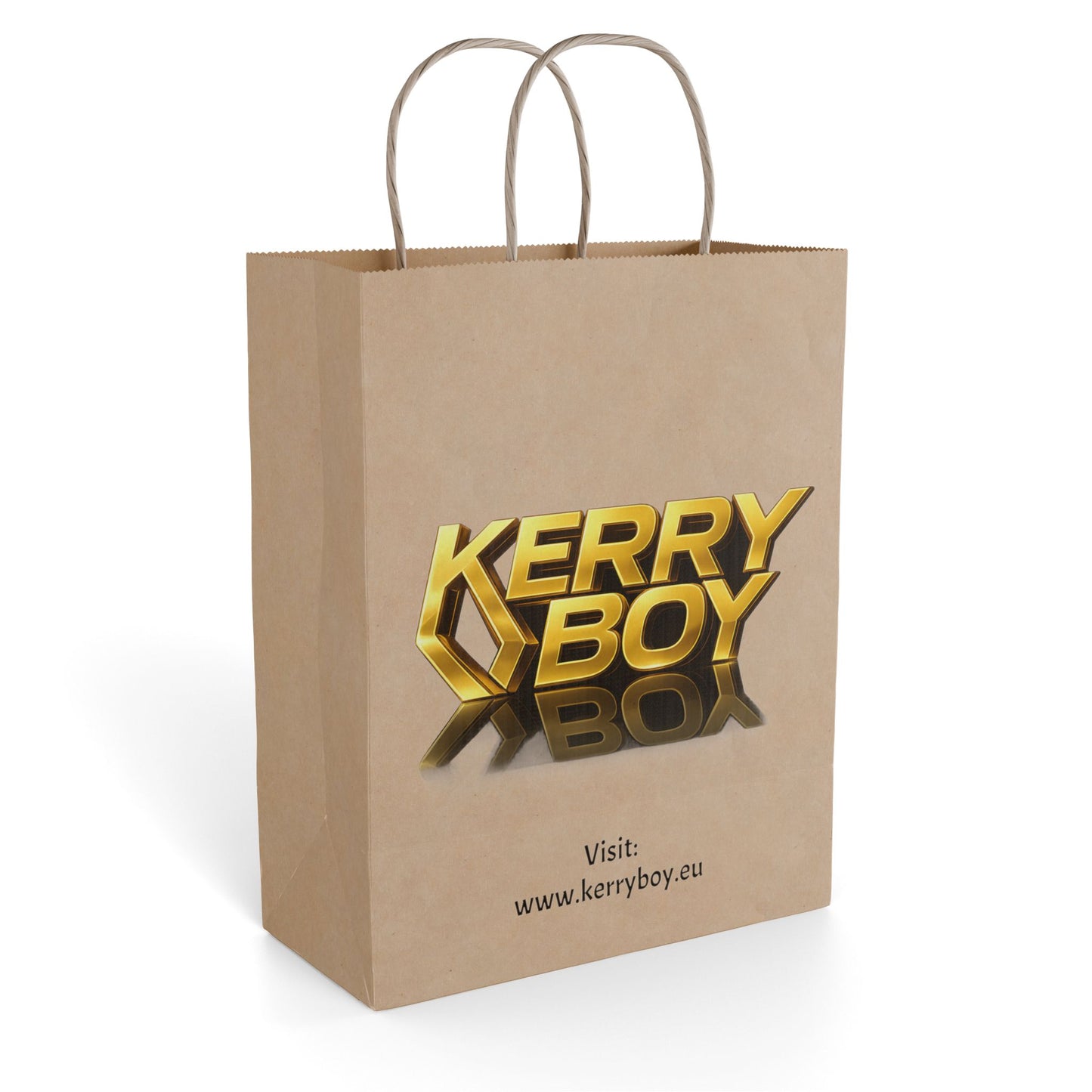 Kerry County Map Paper Gift Bag — Reusable Kraft & White Tote for Irish Gifts