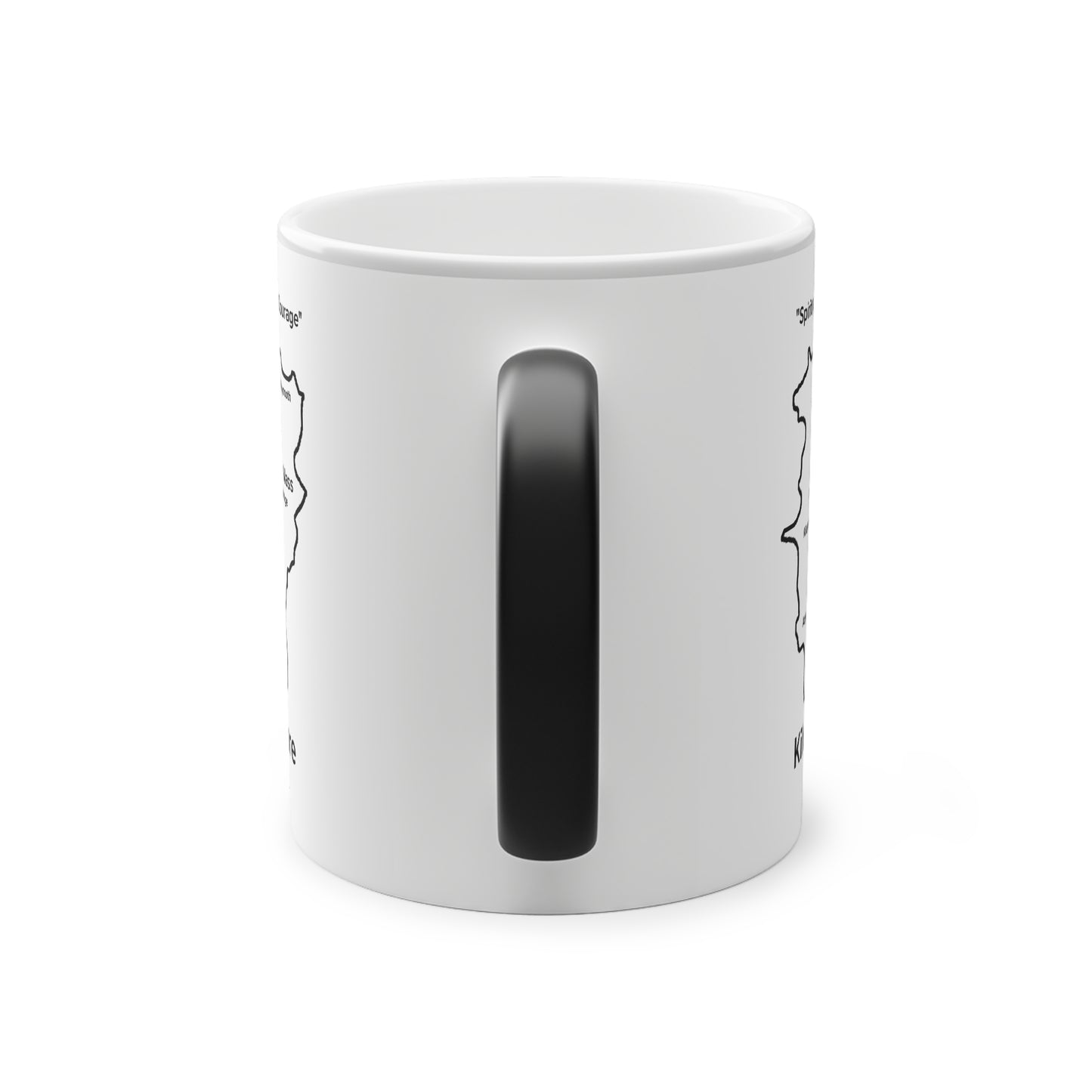 Kildare Magic Mug: Color - Changing Coffee Cup with Artistic Map Design