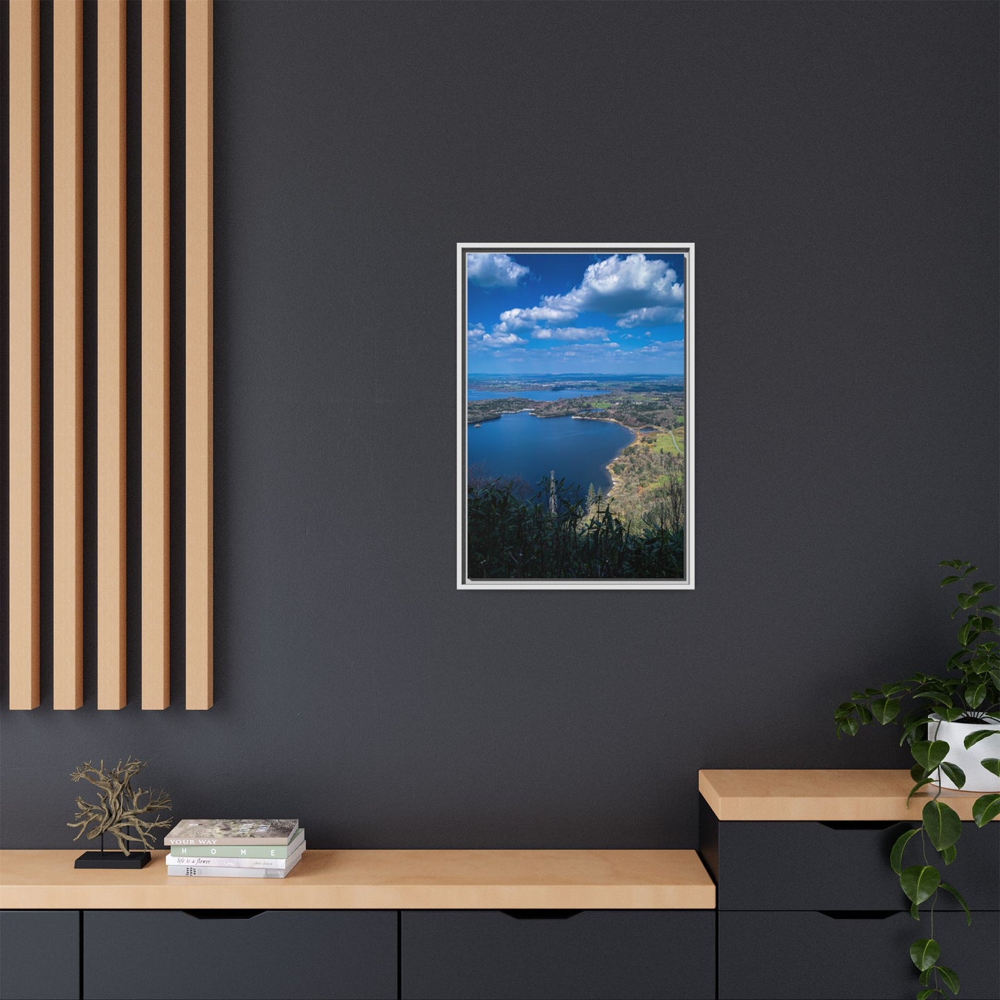 Kuckross Lake Matte Canvas, Framed (Multi-color)