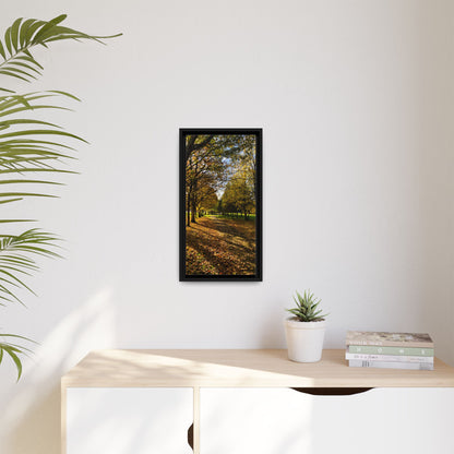 Listowel town Park Autumn Matte Canvas, Framed (Multi-color)
