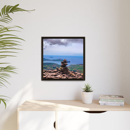 Mount Brandon Top Matte Canvas, Framed (Multi-color)