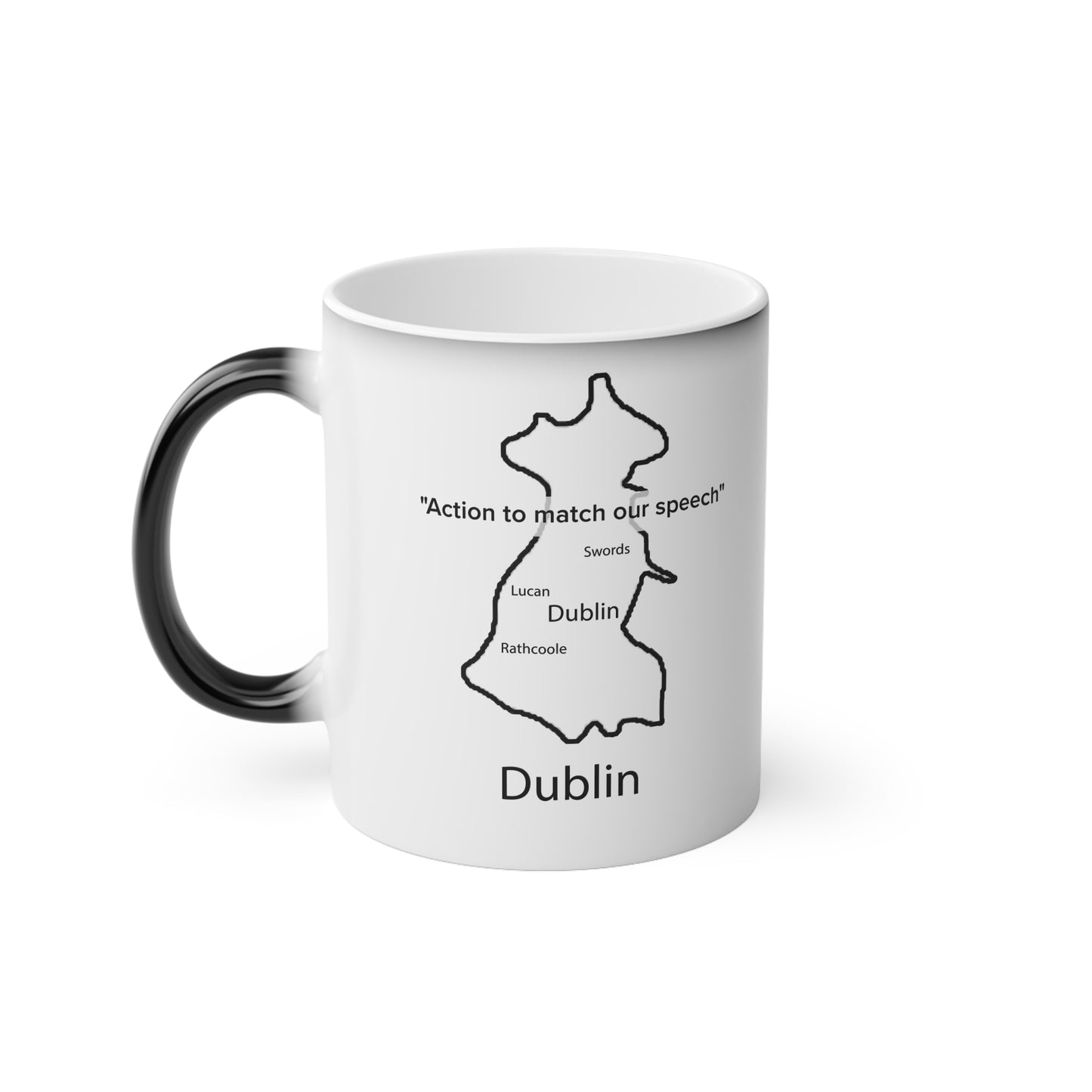 Dublin Magic Mug: Color - Changing Coffee Cup with Artistic Map Design
