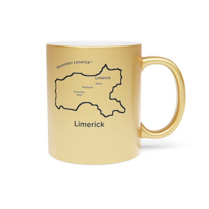 Limerick County Metallic Colour Mug - Silver/Gold - Perfect Gift for Coffee Lovers