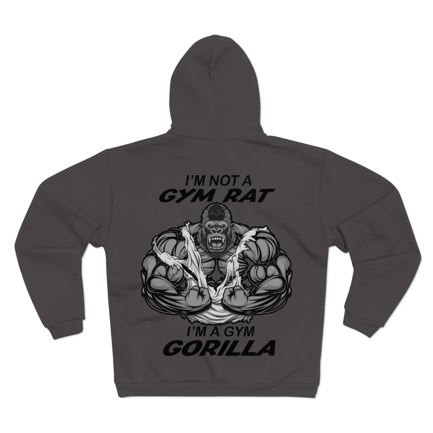 Funny Gym Gorilla Unisex Hooded Zip Sweatshirt