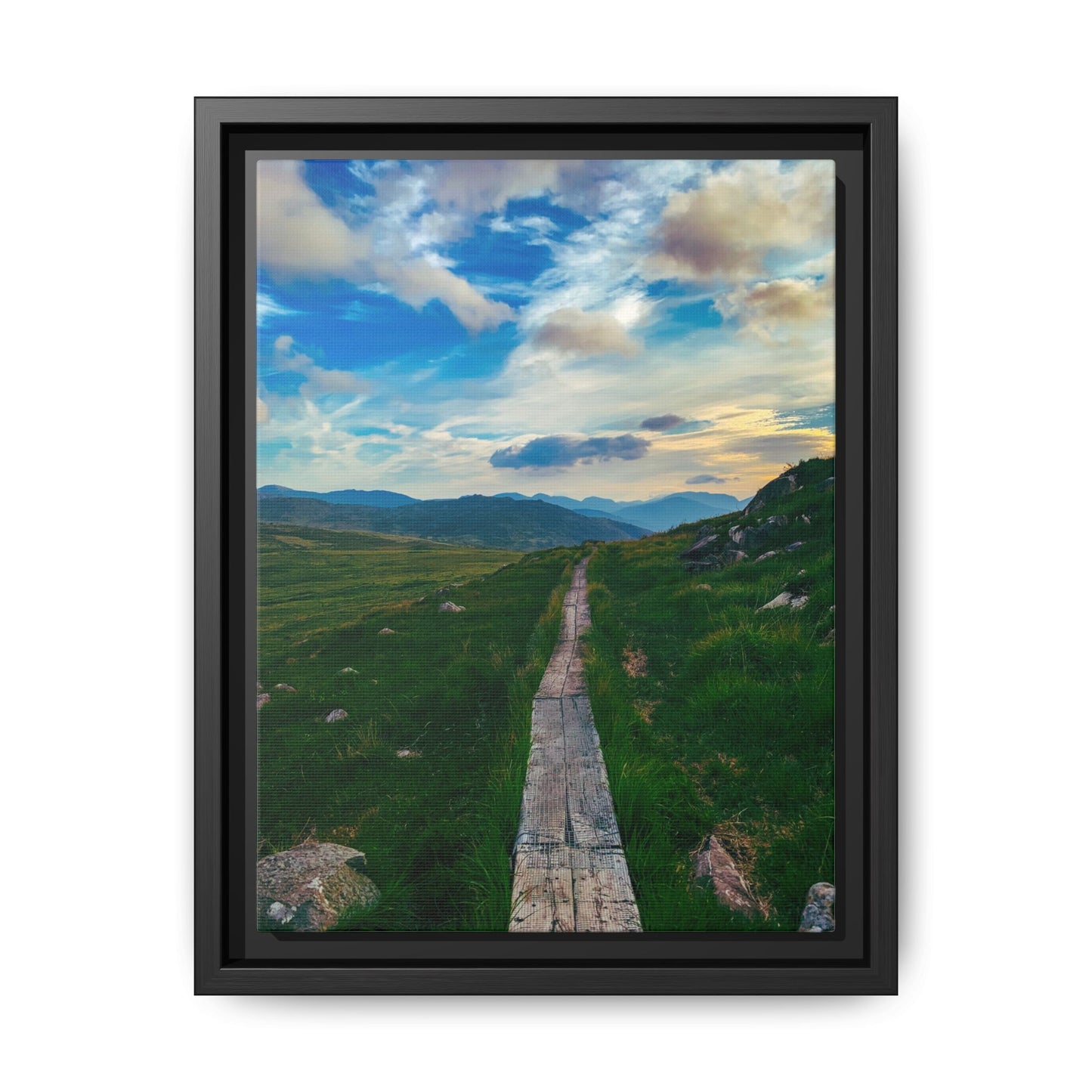 Torc Mountain Trail Matte Canvas, Framed (Multi-color)