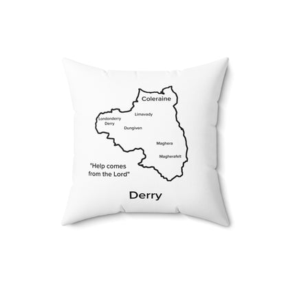 Derry Spun Polyester Square Pillow White Edition 2 Sizes