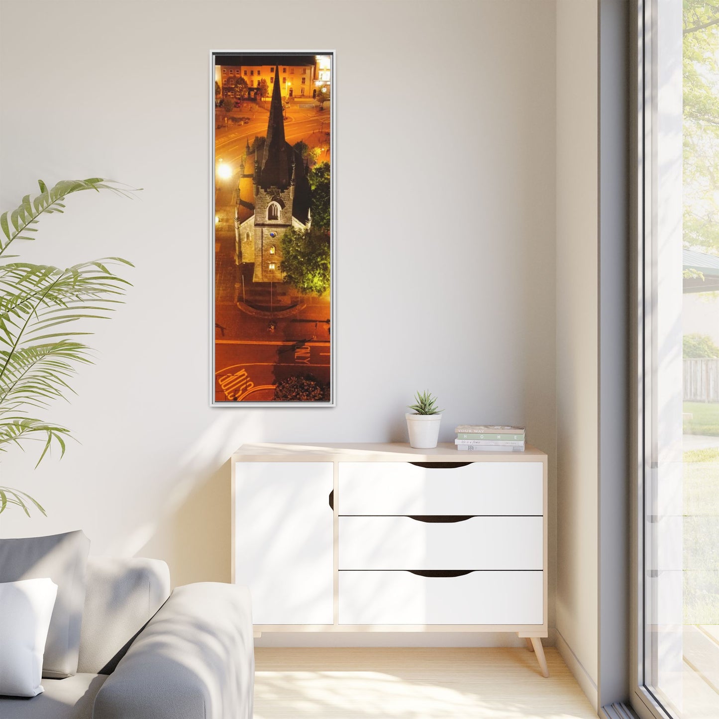 Listowel Church Matte Canvas, Framed (Multi-color)