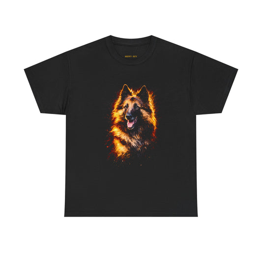 German Shepherd Flame Portrait T-Shirt