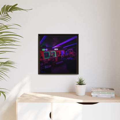 Mermaids Night Club Matte Canvas, Framed (Multi-color)
