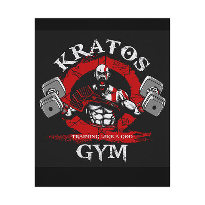 Kratos Gym Motivational Matte Poster – Training Like a God