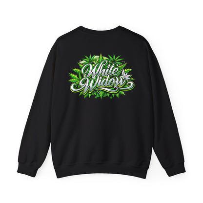 White Widow Graphic  — Cannabis Leaf Logo Sweatshirt