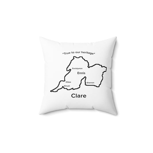 Clare Spun Polyester Square Pillow White Edition 2 Sizes