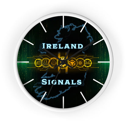 Ireland Signals Wall Clock — Celtic Tech Map Decorative Clock