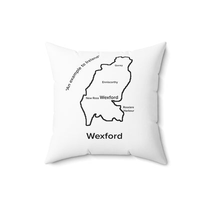 Wexford Spun Polyester Square Pillow White Edition 4 Sizes