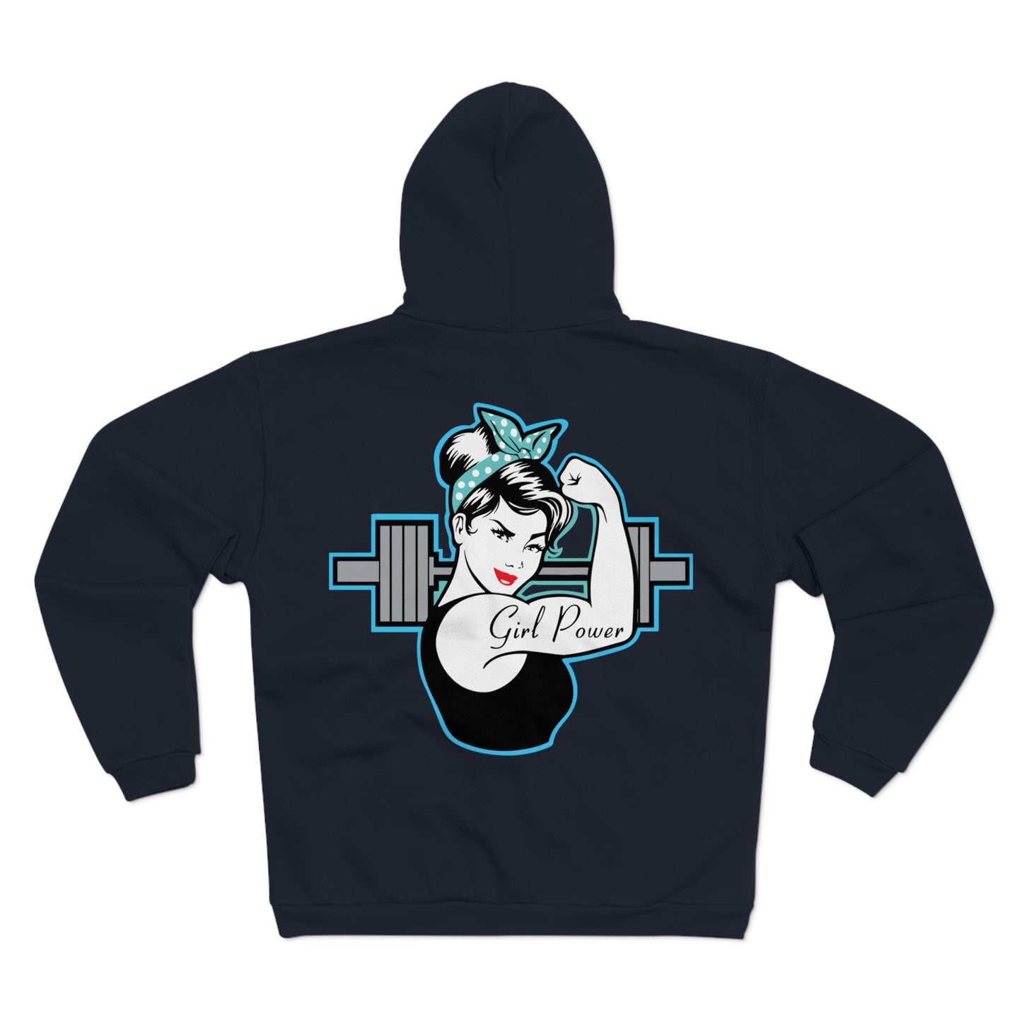 Empowered Women Unisex Hooded Zip Sweatshirt - 'Girl Power' Fitness Hoodie