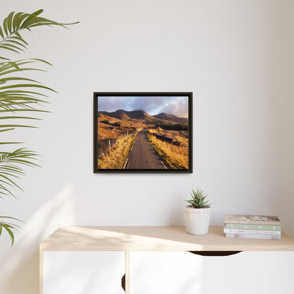 Sunset Road Matte Canvas, Framed (Multi-color)