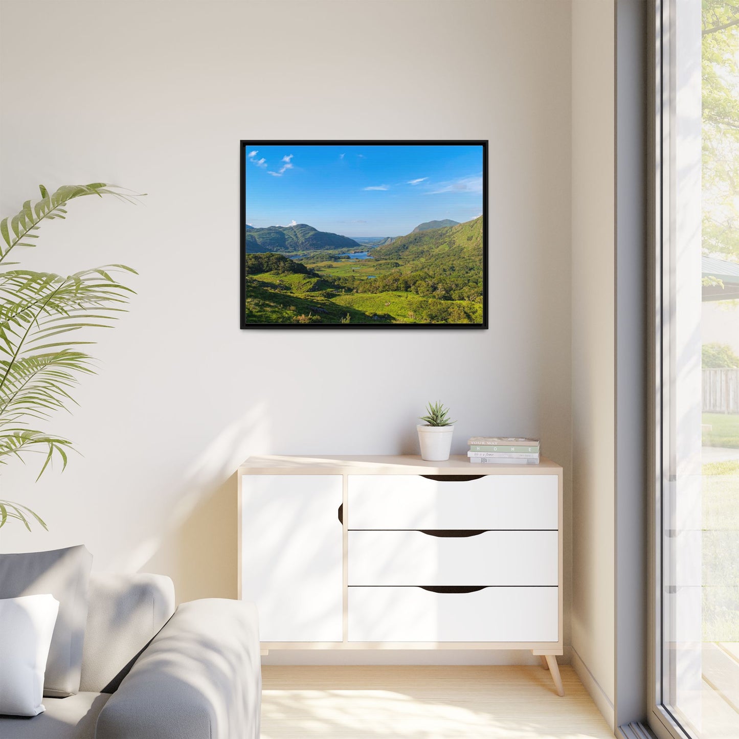 Ladies View Spring Matte Canvas, Framed (Multi-color)