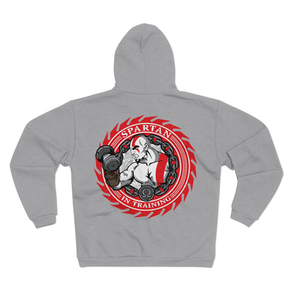 Spartan Strength Unisex Hooded Zip Sweatshirt | Perfect for Fitness Enthusiasts