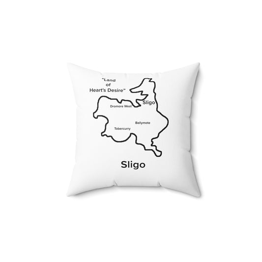 Sligo Spun Polyester Square Pillow White Edition 2 Sizes
