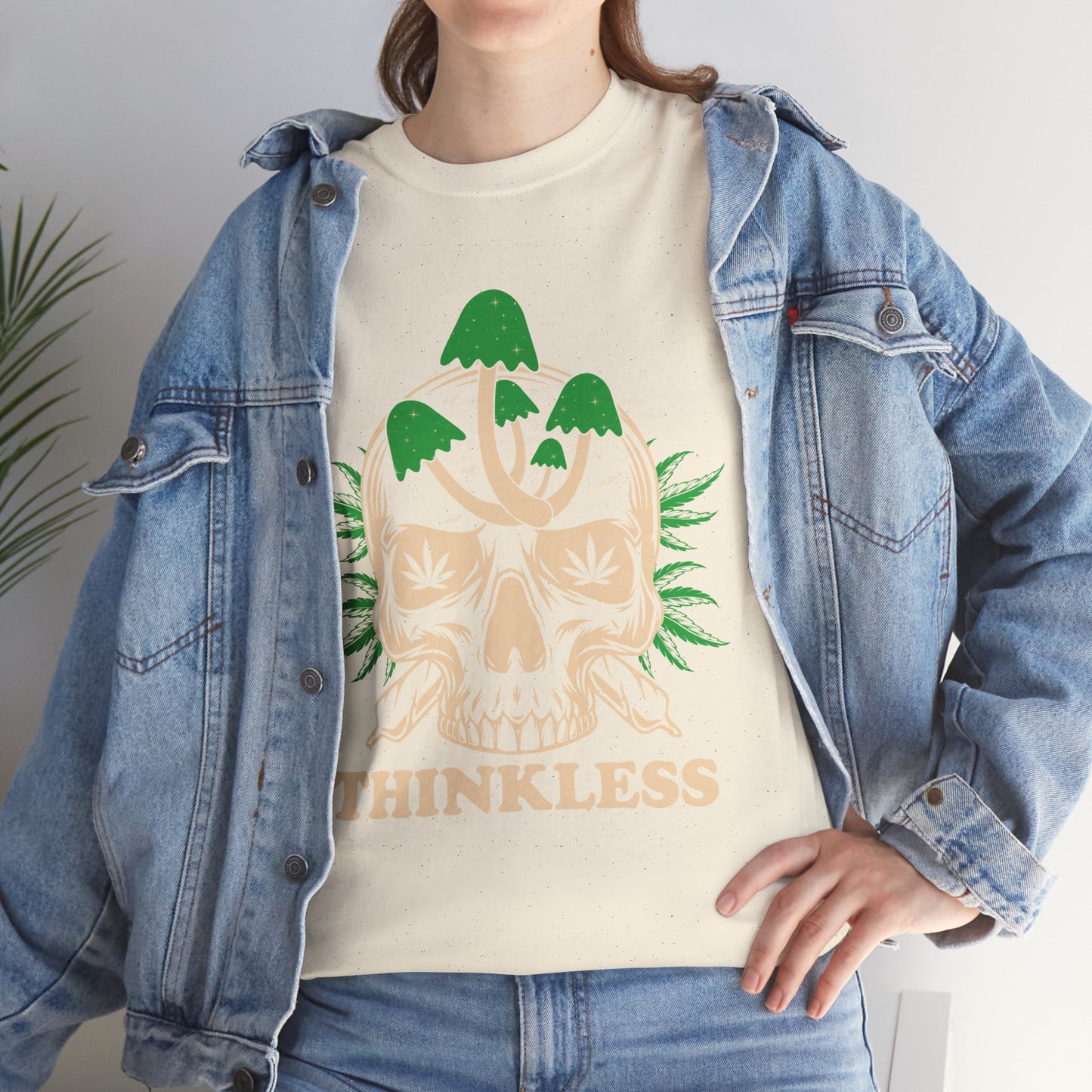 Mushroom Skull 'THINKLESS' T-Shirt