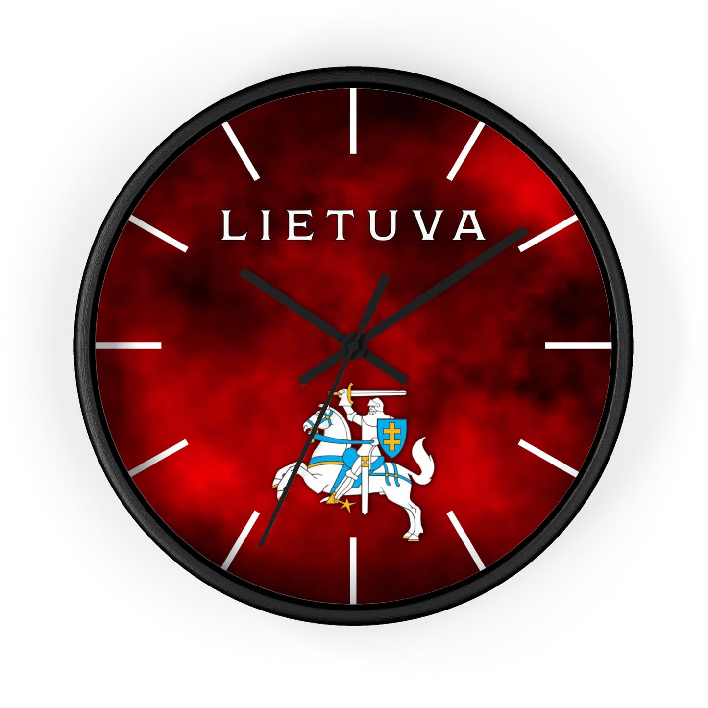 Lietuva With Vytis Themed Wall Clock – Stylish Decor for Lithuanian Pride