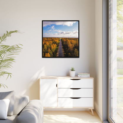 Somewhere In Lithuania Matte Canvas, Framed (Multi-color)