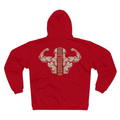 Muscle Power Unisex Zip Hoodie - Perfect for Bodybuilding Enthusiasts