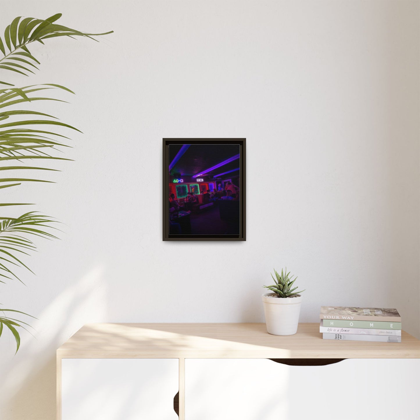Mermaids Night Club Matte Canvas, Framed (Multi-color)