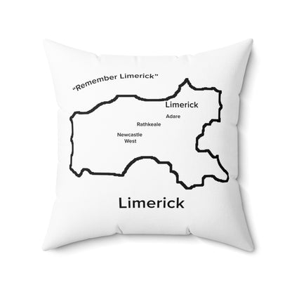 Limerick Spun Polyester Square Pillow White Edition 4 Sizes