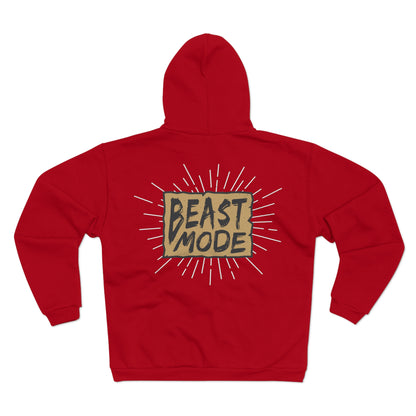 Beast Mode Unisex Hooded Zip Sweatshirt - Comfort & Style for Active Souls