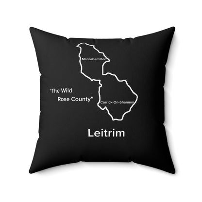 Leitrim Spun Polyester Square Pillow Black Edition 4 Sizes