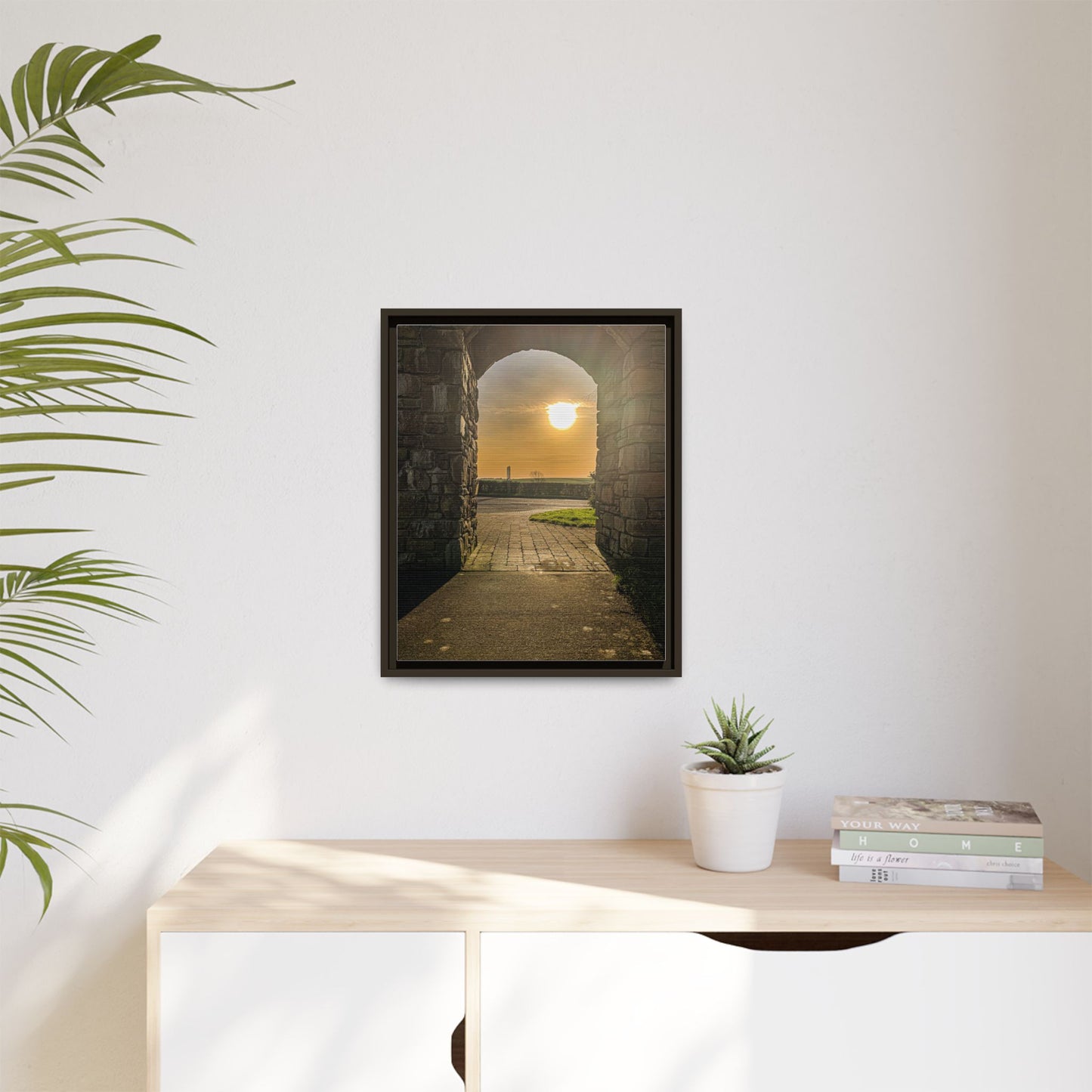 Pillars Matte Canvas, Framed (Multi-color)