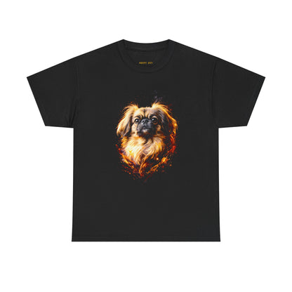 Pekingese Portrait T‑Shirt — Fiery Dog Art Tee