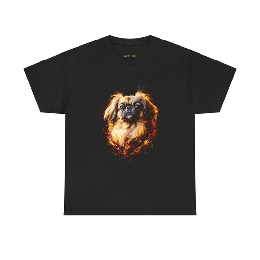 Pekingese Portrait T‑Shirt — Fiery Dog Art Tee