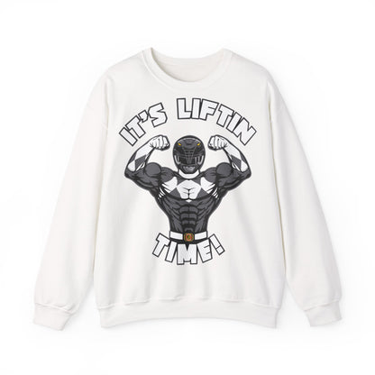 It's Liftin' Time! Unisex Heavy Blend Crewneck Sweatshirt White