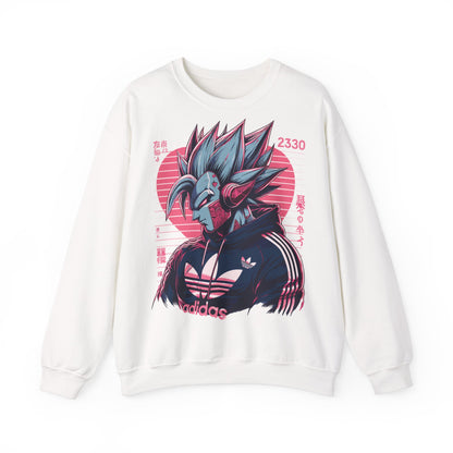 Futuristic Dragon Graphic Crewneck Sweatshirt - Unisex Heavy Blend™ - Perfect for Sci-Fi and Anime Fans