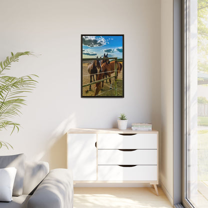 Horses Matte Canvas, Framed (Multi-color)