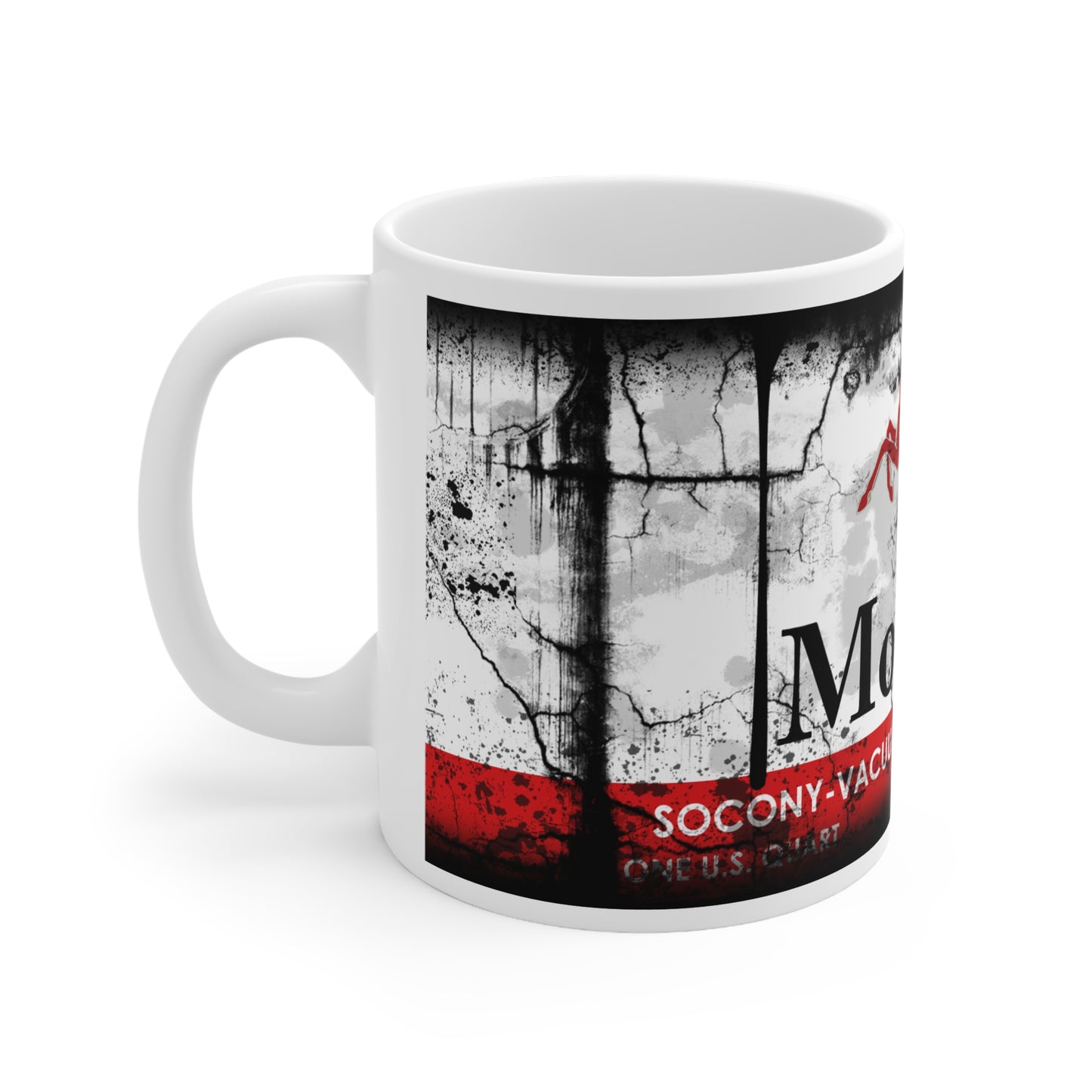 Vintage Mobil Oil Ceramic Coffee Mug - Retro 11oz & 15oz Coffee Cups for Car Enthusiasts