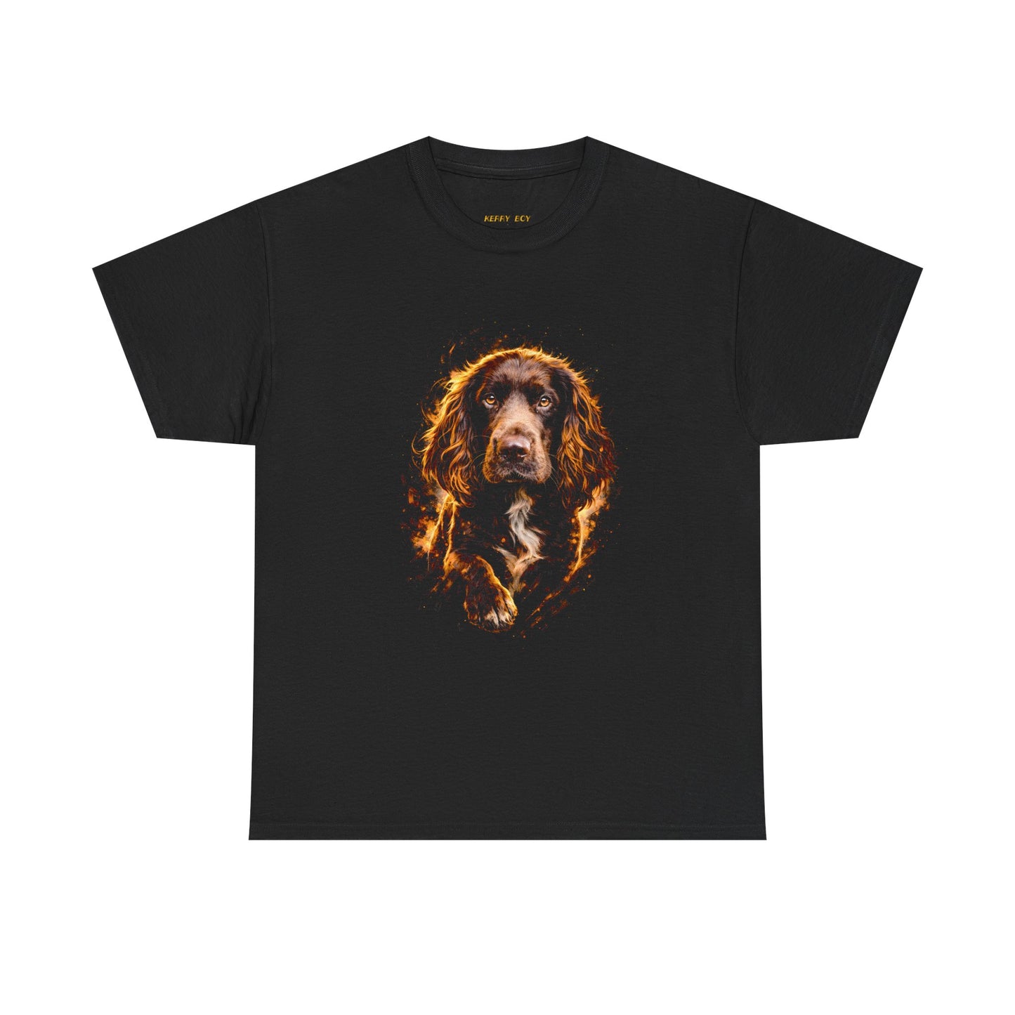 Dog Portrait Tee — Fiery Golden Retriever Graphic T-Shirt