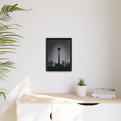 TV Tower Matte Canvas, Framed (Multi-color)