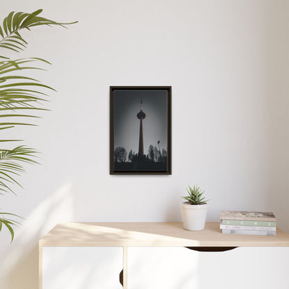 TV Tower Matte Canvas, Framed (Multi-color)