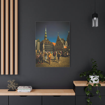 Riga Oldtown Matte Canvas, Stretched, 1.25"