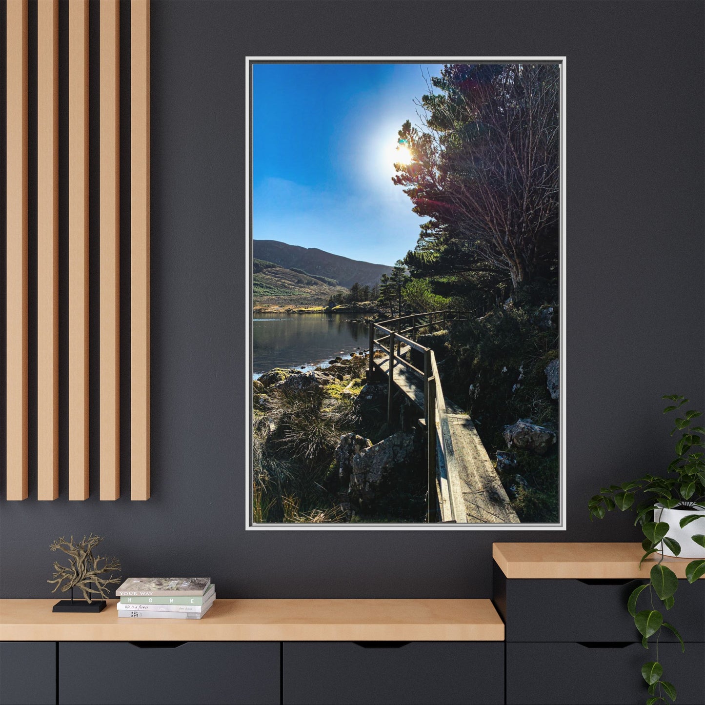 Glanteenassig Trail Matte Canvas, Framed (Multi-color)